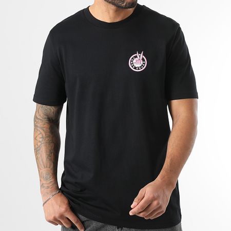 Looney Tunes - Tee Shirt Oversize Badge Bugs Negro Rosa