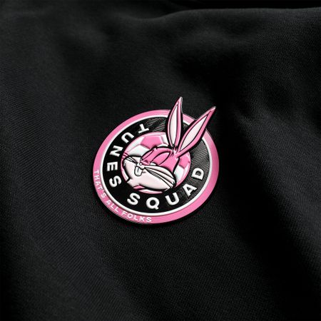 Looney Tunes - Tee Shirt Oversize Badge Bugs Negro Rosa