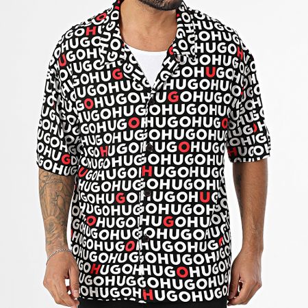 HUGO - Camiseta manga corta playa 50540065 Negro Blanco Rojo