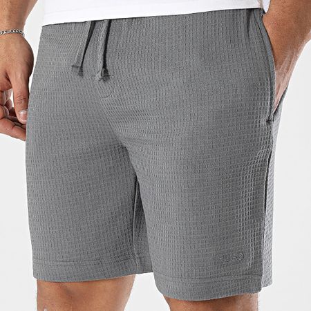 HUGO - Pantalón corto Austin Waffle 50532023 Gris antracita