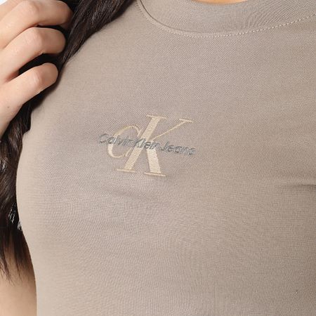 Calvin Klein - Camiseta mujer 3563 Taupe