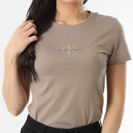 Calvin Klein - Camiseta mujer 3563 Taupe