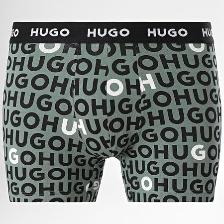 HUGO - Juego De 3 Boxers De Diseño 50532559 Caqui Verde Negro