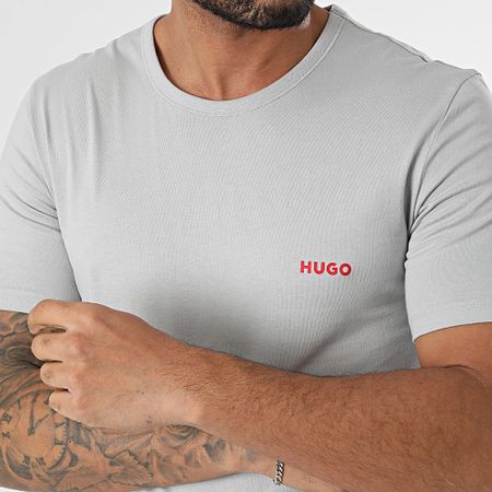 HUGO - Lote de 3 camisetas 50532811 Negro Gris Beige
