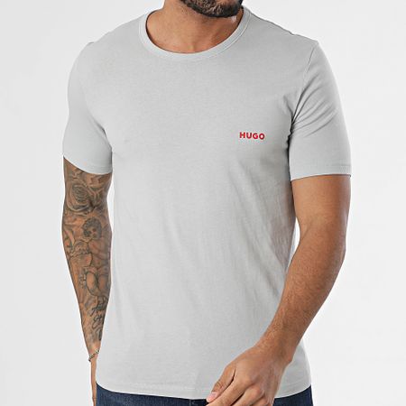 HUGO - Lote de 3 camisetas 50532811 Negro Gris Beige