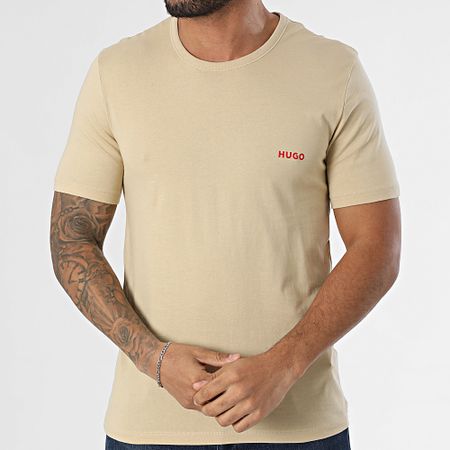 HUGO - Lote de 3 camisetas 50532811 Negro Gris Beige
