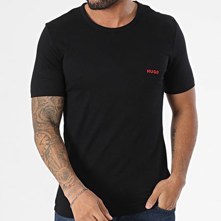 HUGO - Lote de 3 camisetas 50532811 Negro Gris Beige
