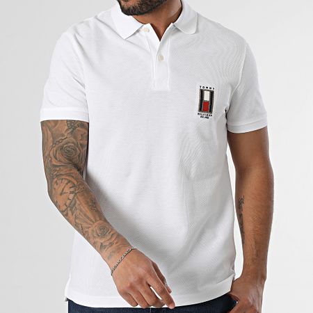 Tommy Hilfiger - Polo Vertical Flag Manga Corta 6790 Blanco