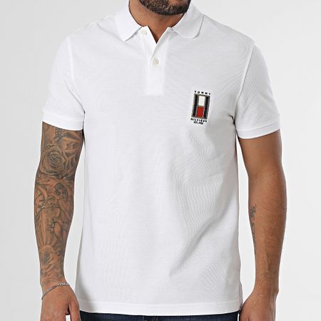 Tommy Hilfiger - Polo Vertical Flag Manga Corta 6790 Blanco