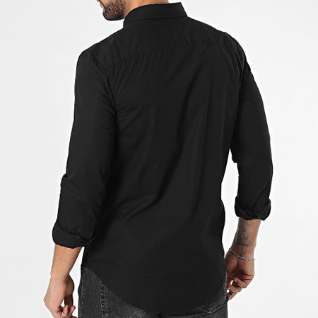 Tommy Hilfiger - Flex Popelina Kent Cuello Camisa Manga Larga 8137 Negro