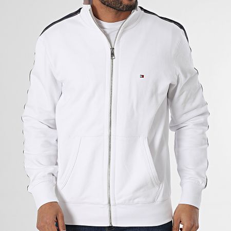 Tommy Hilfiger - Global Stripe Zip Sweat 7468 Blanco