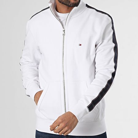 Tommy Hilfiger - Global Stripe Zip Sweat 7468 Blanco
