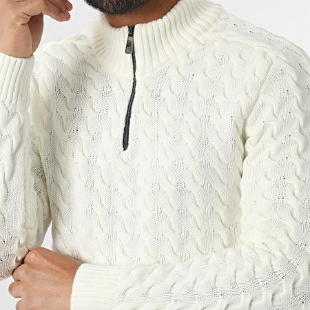 Classic Series - Jersey blanco con cremallera