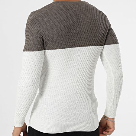 Classic Series - Blanco Topo Jersey con cuello en V