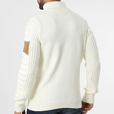 Classic Series - Jersey cuello cremallera crudo