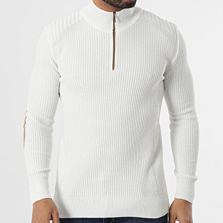 Classic Series - Jersey blanco con cremallera