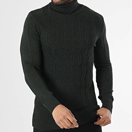 Classic Series - Jersey verde oscuro con cuello vuelto