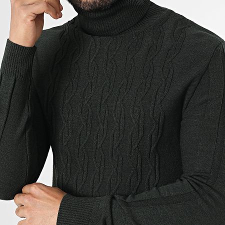 Classic Series - Jersey verde oscuro con cuello vuelto