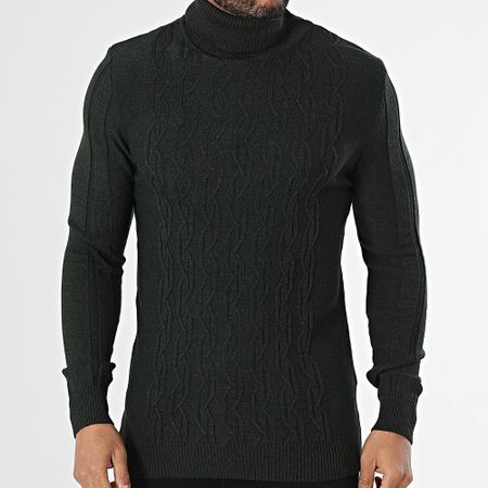 Classic Series - Jersey verde oscuro con cuello vuelto