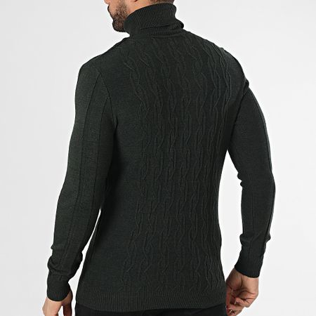 Classic Series - Jersey verde oscuro con cuello vuelto
