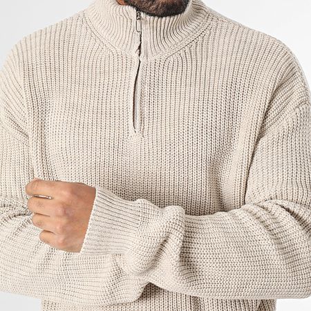 Classic Series - Jersey beige con cremallera