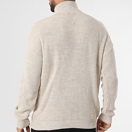 Classic Series - Jersey beige con cremallera