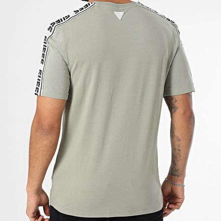 Guess - Camiseta a rayas Z4GI18-J1314 Verde caqui