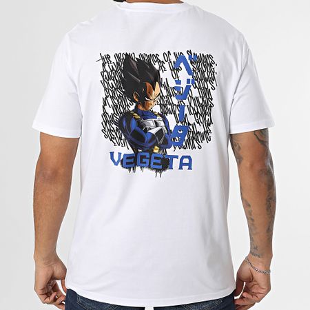 Dragon Ball Z - Oversize Tee Shirt Large Graff Vegeta Back Blanco
