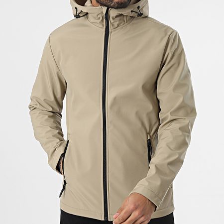 JJREBEL - Chaqueta con capucha y cremallera Liam Beige