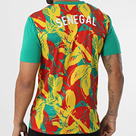 Puma - Maillot De Foot Fédération Sénégalaise Football Prematch 777171 Verde Amarillo Rojo