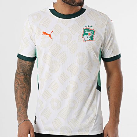 Puma - Camiseta réplica oficial FIF Costa de Marfil 777210 Blanco Beige
