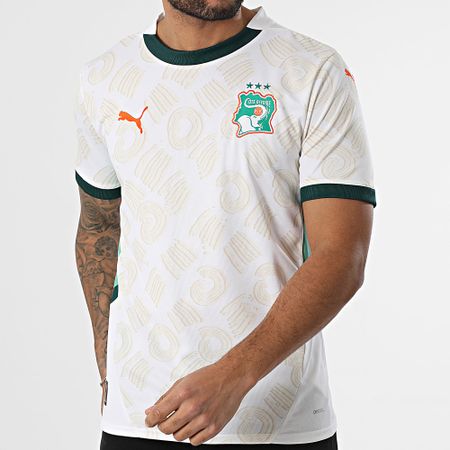 Puma - Camiseta réplica oficial FIF Costa de Marfil 777210 Blanco Beige