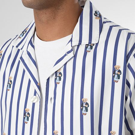 Polo Ralph Lauren - Conjunto de camisa de manga corta y polo Bear Azul Marino Blanco
