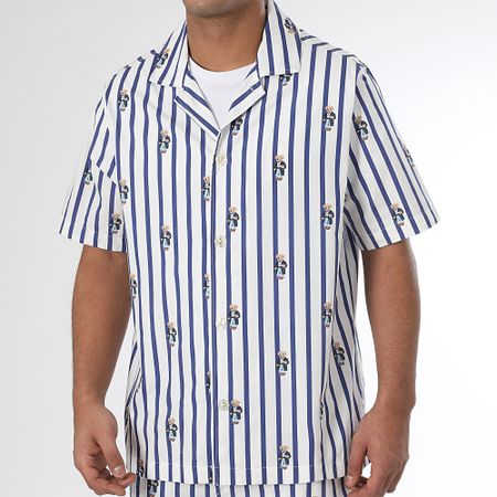 Polo Ralph Lauren - Conjunto de camisa de manga corta y polo Bear Azul Marino Blanco