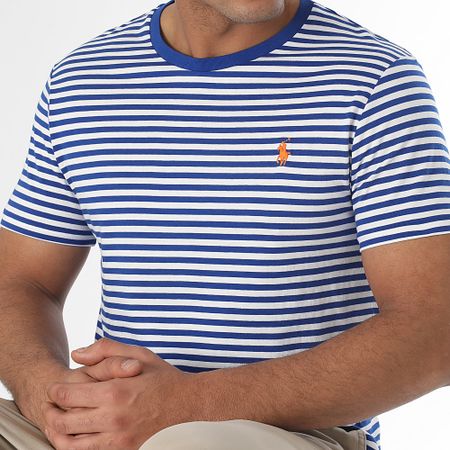 Polo Ralph Lauren - Camiseta a rayas Original Player Blanco Azul Real