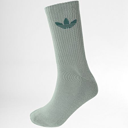 Adidas Originals - Lote de 6 pares de calcetines Trefoil Crew JI9505 Amarillo Rosa Verde Azul Naranja Morado