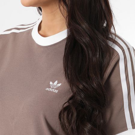 Adidas Originals - Camiseta 3 Rayas Mujer JD4570 Taupe