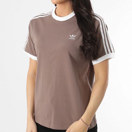 Adidas Originals - Camiseta 3 Rayas Mujer JD4570 Taupe