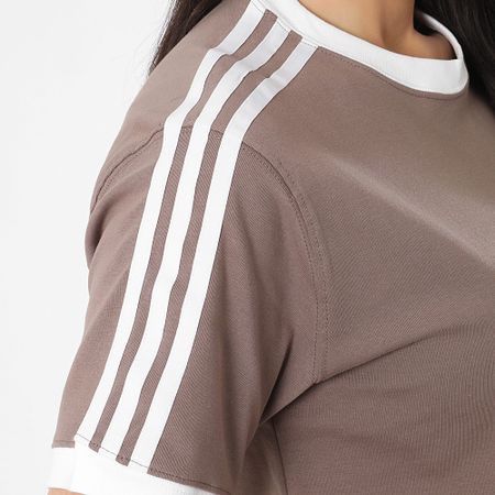 Adidas Originals - Camiseta 3 Rayas Mujer JD4570 Taupe