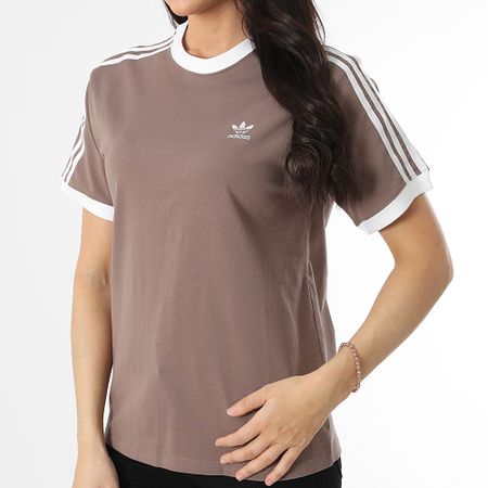 Adidas Originals - Camiseta 3 Rayas Mujer JD4570 Taupe