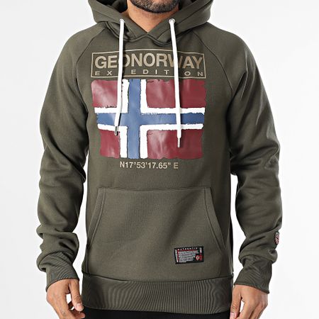 Geographical Norway - Sudadera con capucha Gaelig Verde caqui
