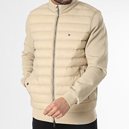 Tommy Hilfiger - Media Stand Cuello 7461 Beige Cremallera Chaqueta