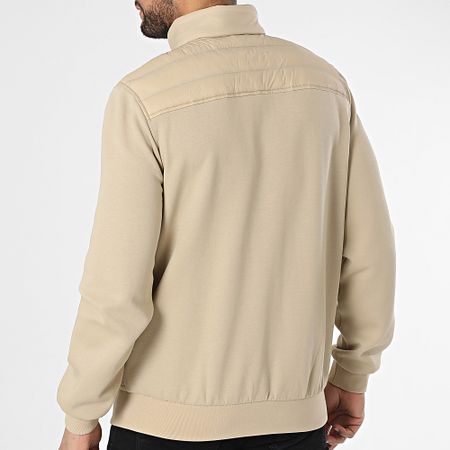 Tommy Hilfiger - Media Stand Cuello 7461 Beige Cremallera Chaqueta