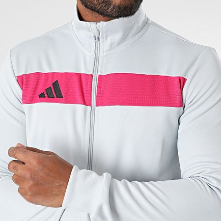 Adidas Performance - Chándal a rayas Tiro JD0469 Gris claro Negro