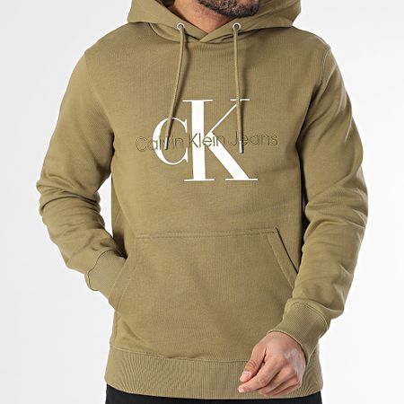 Calvin Klein - Sudadera con capucha 0805 Verde caqui