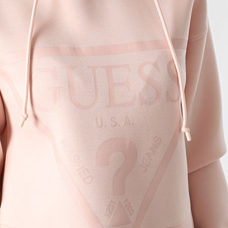 Guess - Sudadera con capucha para mujer V2YQ08-K7UW2 Rosa claro