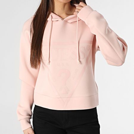 Guess - Sudadera con capucha para mujer V2YQ08-K7UW2 Rosa claro