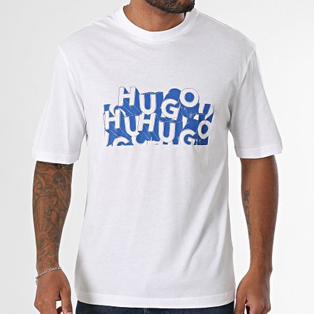 Hugo Azul - Camiseta Nafralo 50533528 Blanco Azul Real