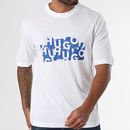 Hugo Azul - Camiseta Nafralo 50533528 Blanco Azul Real