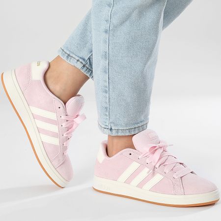 Adidas Performance - Zapatillas Mujer Grand Court 00s K JP5895 Rosa Claro Off Blanco Goma